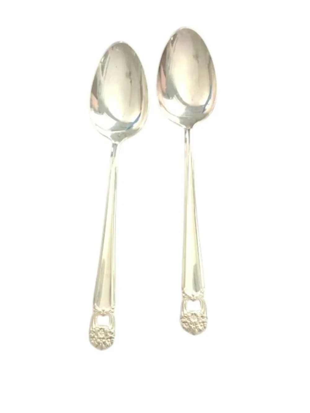 2 Eternally Yours Serving Silver Plate Spoons